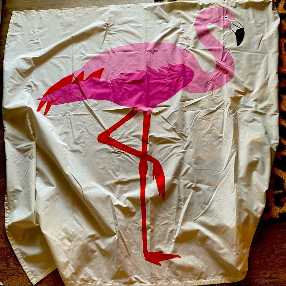 flamingo shower curtain